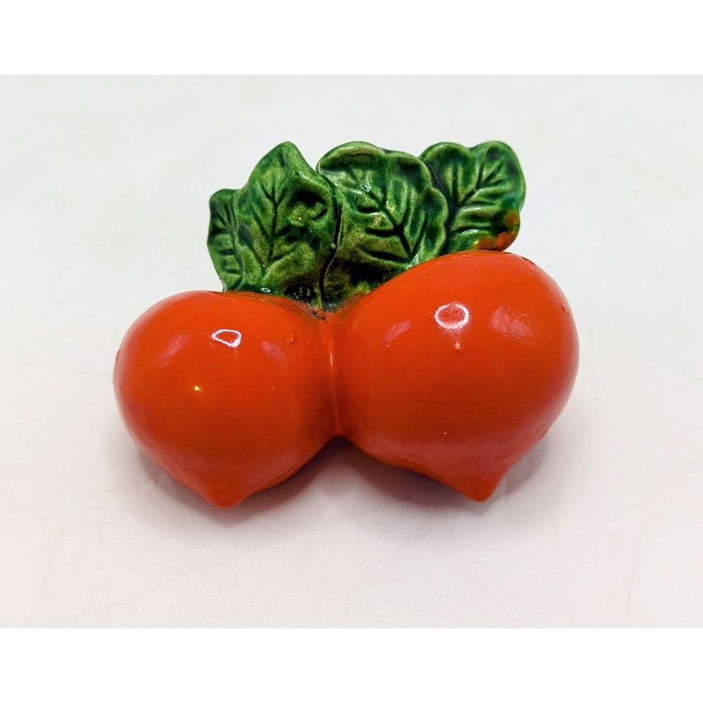Vintage Made In Japan Ceramic Radish Salt & Pepper Shakers